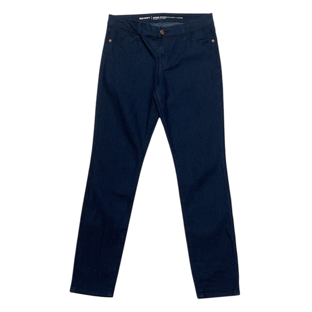 Old Navy Super Skinny Jeans Women’s 8 Casual Dark Wash Mid Rise Denim Blue Pants